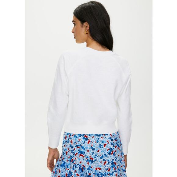 Aritzia Little Moon Posey Sweatshirt L’amour Graphic Print Crewneck Terry White - Picture 4 of 14